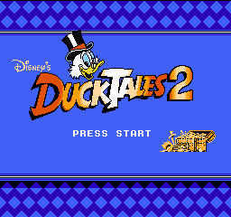 Duck Tales 2 title screen for NES